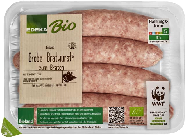 Bioland Frische grobe Bratwurst