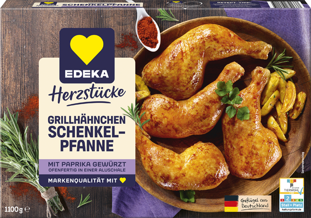 EDEKA Herzstücke Grillhähnchen Schenkel-Pfanne