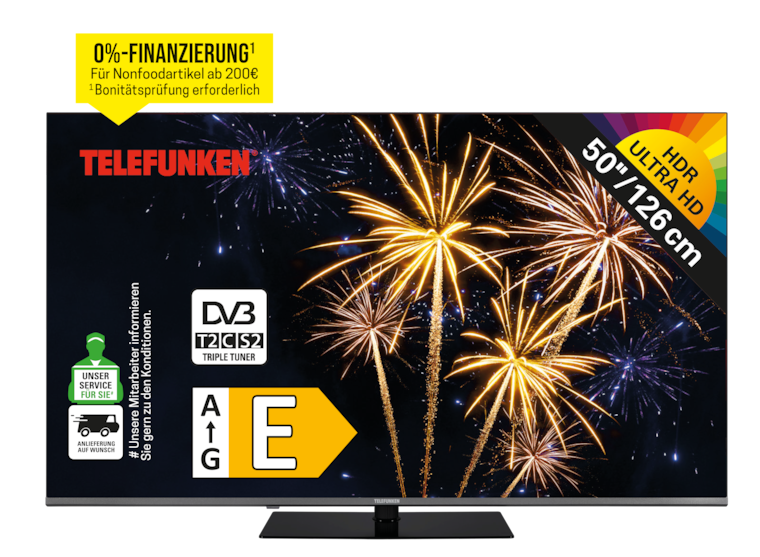 TELEFUNKEN "D50U980B2CW" 4K-UHD-TV