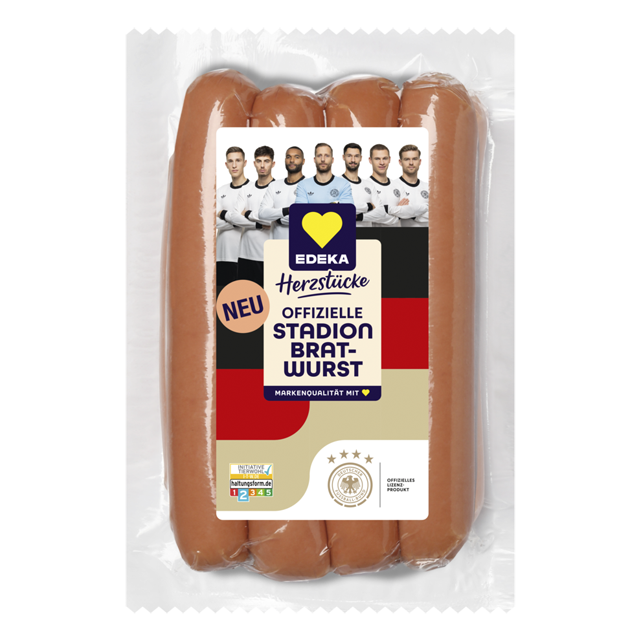 EDEKA Herzstücke Stadion Bratwurst rot