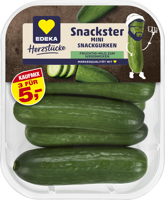 EDEKA Herzstücke Minigurken, Mini Pflaumentomaten, Mini Pflaumentomaten-Mix