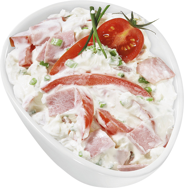 Frischkäse mit Schinken