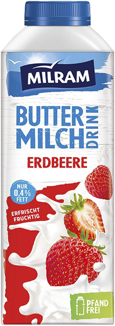Milram Buttermilch Drink Erdbeer 