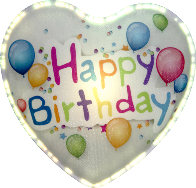 LED Herz Happy Birthday