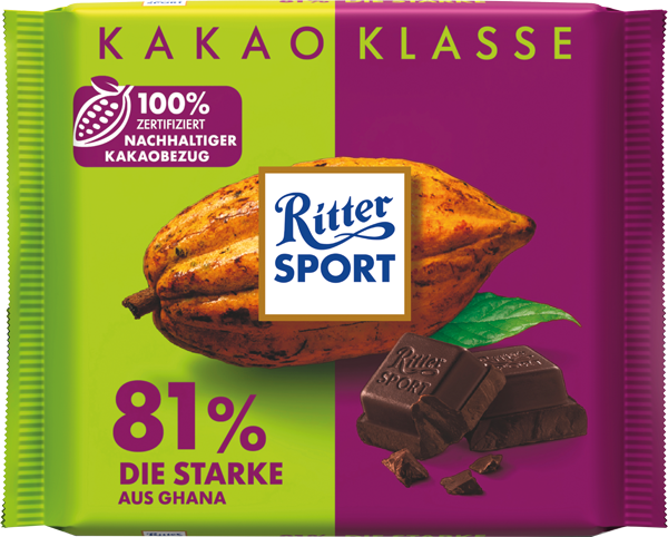 Ritter Sport** Nuss- oder Kakaoklasse