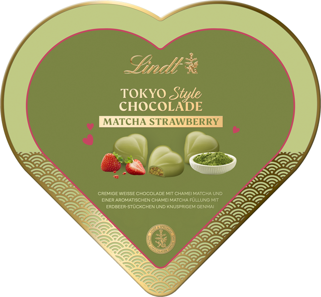 Lindt Matcha Strawberry Herz 