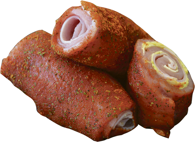 Aus dem Schweinerücken: Elwetrittche Schlemmerrouladen