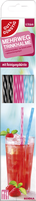 Gut & Günstig Mehrweg-Trinkhalme
