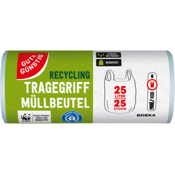 GUT & GÜNSTIG - Recycling-Tragegriff-Müllbeutel