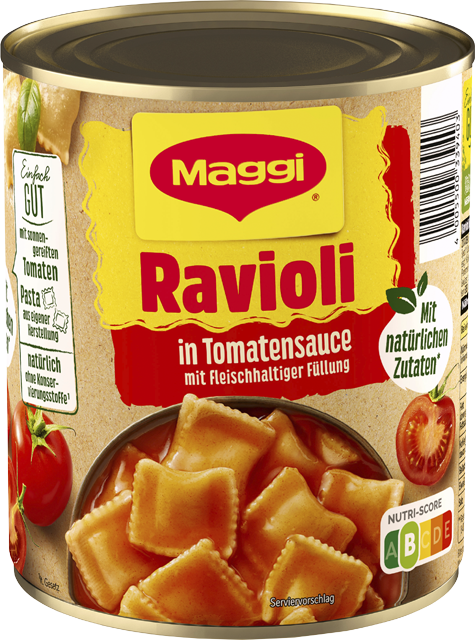Maggi Ravioli in Tomatensauce oder in pikanter Sauce – 6 Dosen