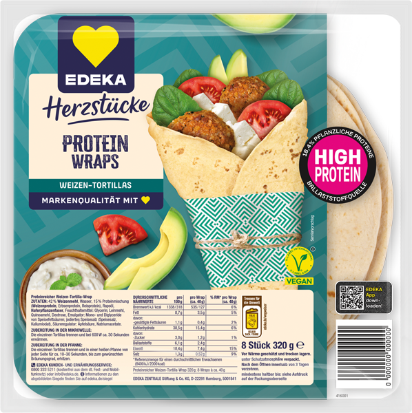 EDEKA Herzstücke 8 Protein-Wraps