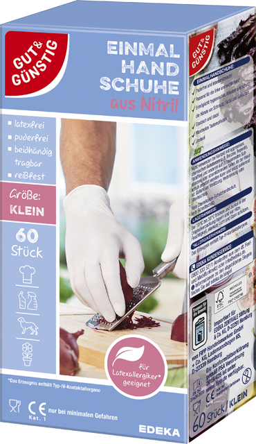 Gut & Günstig Einmalhandschuhe aus Nitril weiß  