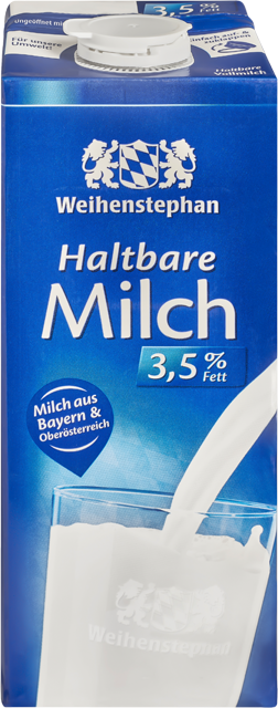 Weihenstephan haltbare Milch 1,5% Fett oder 3,5% Fett
