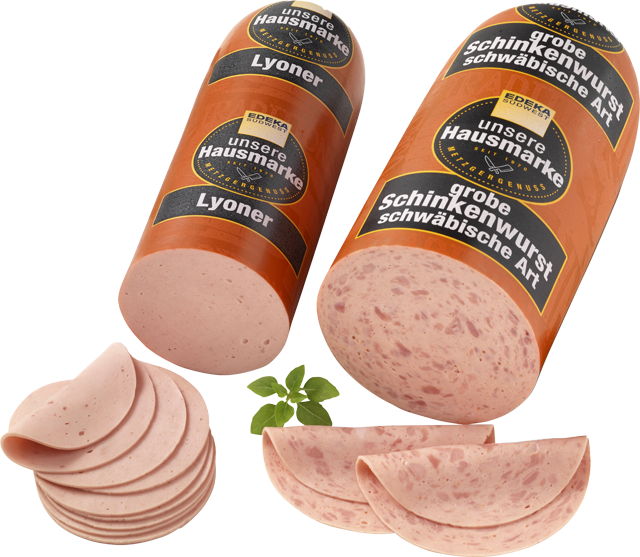 Schinkenwurst schwäbische Art oder Lyoner 