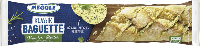 Meggle Klassik Baguette Kräuter-Butter oder Knoblauch-Butter