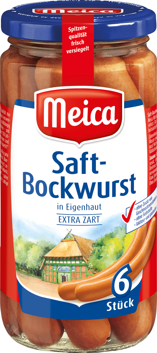 Meica Saftbockwurst und Geflügelsaftwürstchen