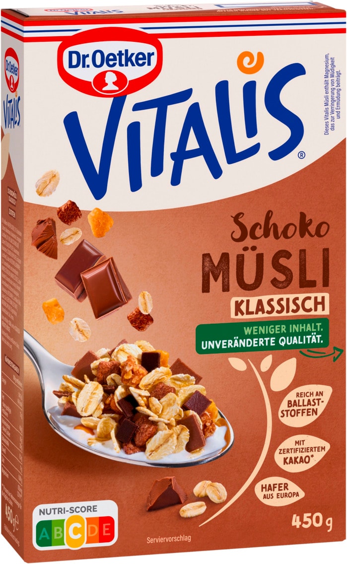 Dr. Oetker Vitalis Müsli oder Paula Müslispaß