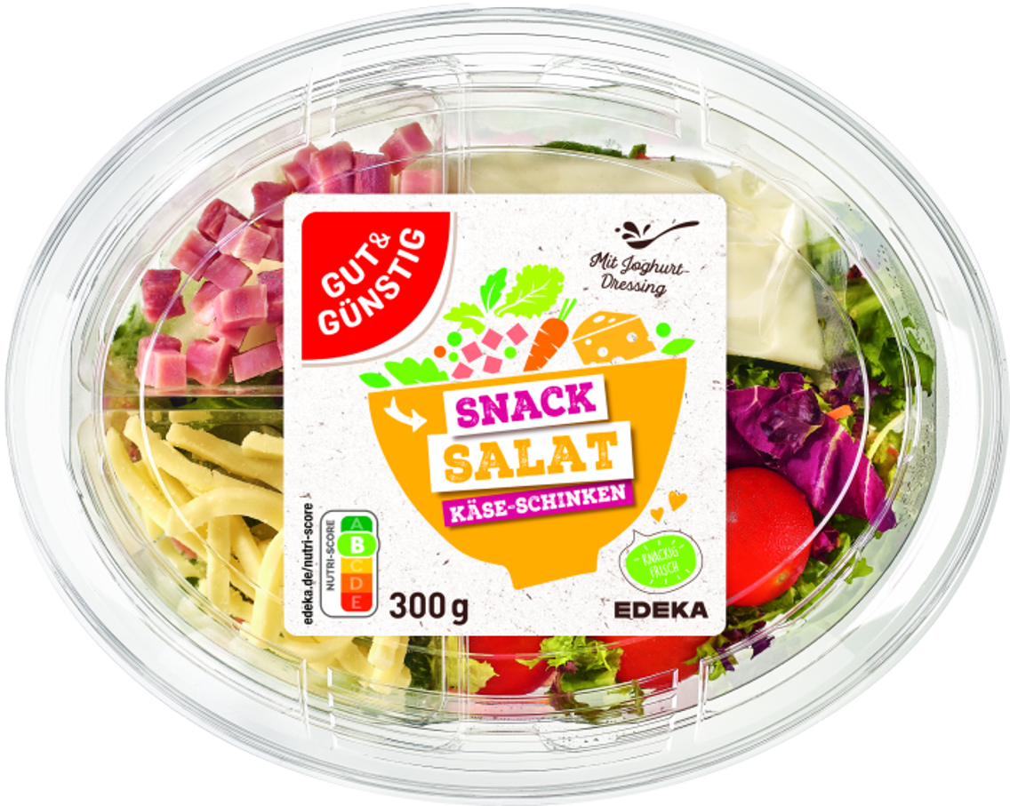 GUT&GÜNSTIG Snack Salat, verzehrfertig,  versch. Sorten
