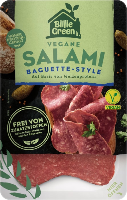 Billie Green Vegane Salami oder Vegane Mortadella