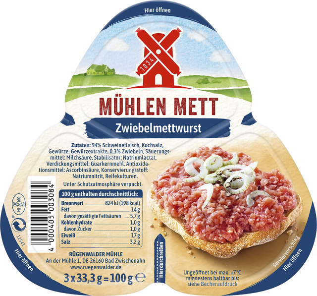 Mühlen Mett Zwiebelmettwurst 