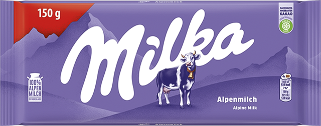 Milka Schokolade Alpenmilch, Haselnuss oder Noisette