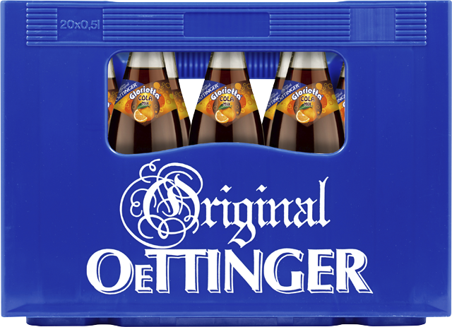 2 Kisten: Oettinger Glorietta Cola-Mix³, Zitrone oder Orange