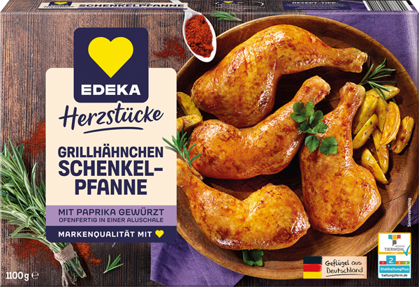 EDEKA Herzstücke Grillhähnchen-Schenkel-Pfanne