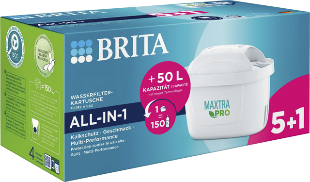 BRITA Wasserfilterkartuschen 5+1 „Maxtra Pro ALL-IN-1“