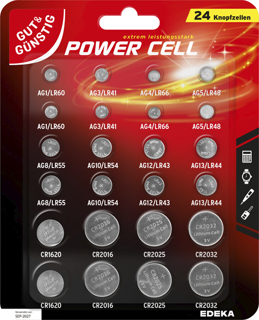 Gut & Günstig Power Cell Knopfzellensortiment