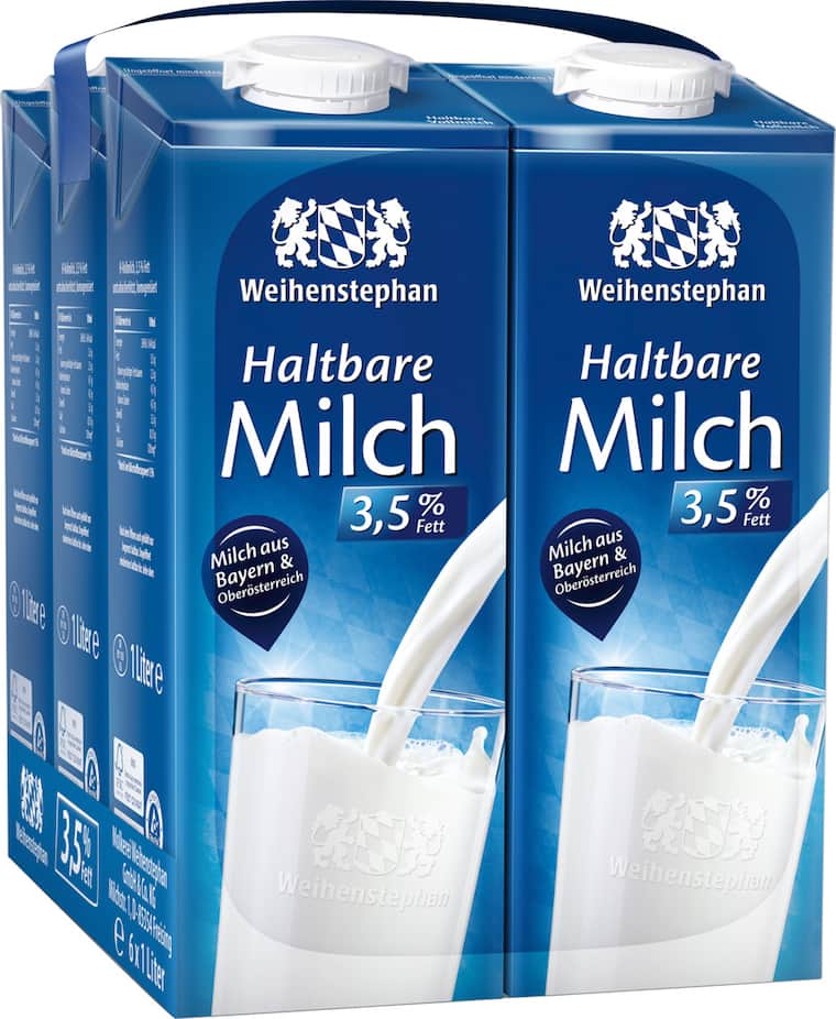 6 Packungen Weihenstephan Haltbare Milch