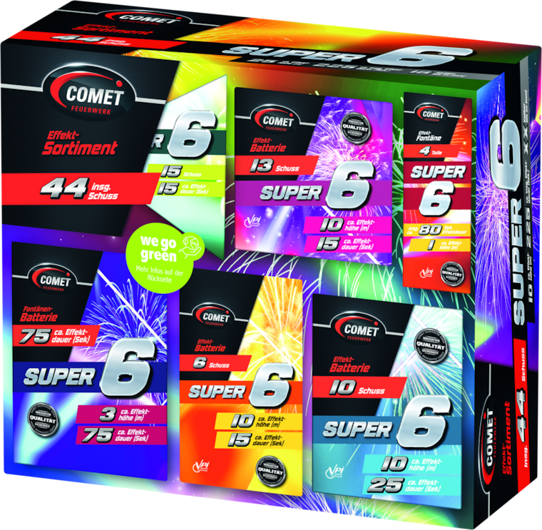 Comet Feuerwerksbatterie "Super 6"