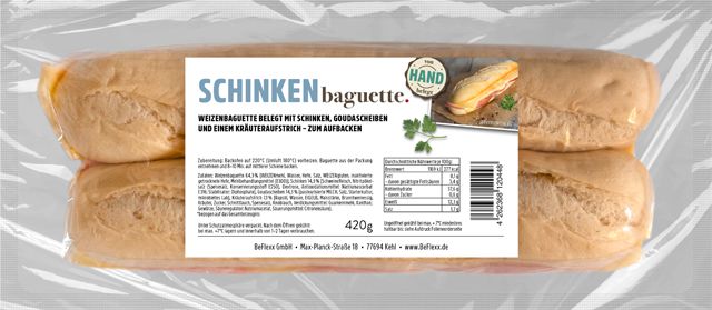 BeFlexx Baguette Schinken oder Salami