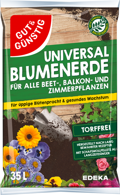 3 Packungen: Gut & Günstig Universal Blumenerde