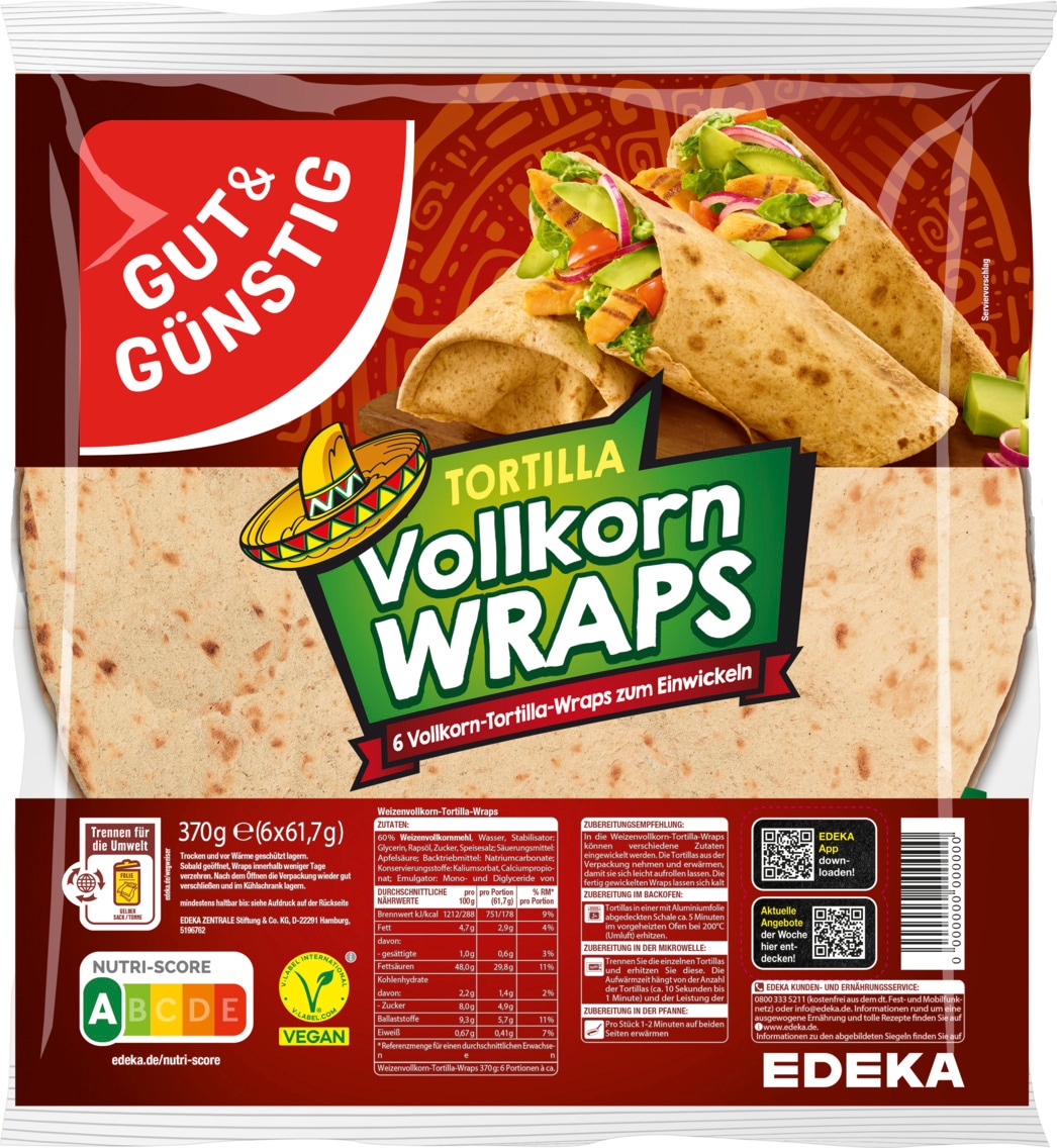 Gut & Günstig Tortilla Wraps