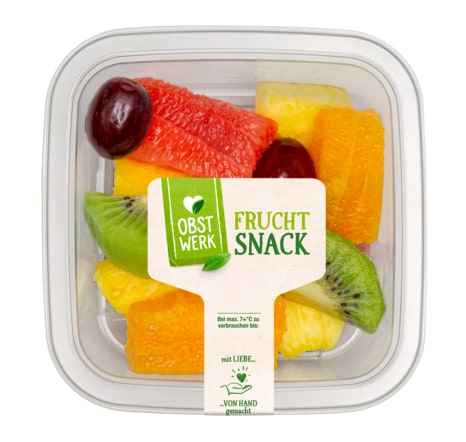 Obstsalat „Feelgood” mit Ananas, Kiwi, Grapefruit, Orange und Trauben oder Ananasstücke