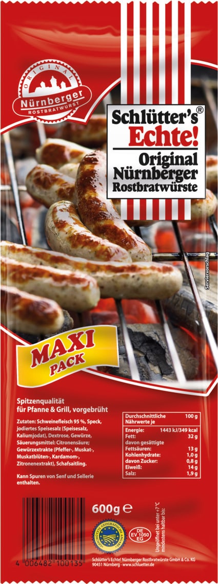 Schlütter´s Echte Original Nürnberger Rostbratwürste
