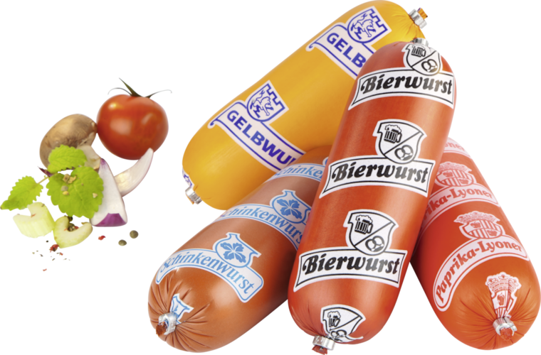 Bier-, Gelb-, Paprika-, Schinken- oder Jagdwurst