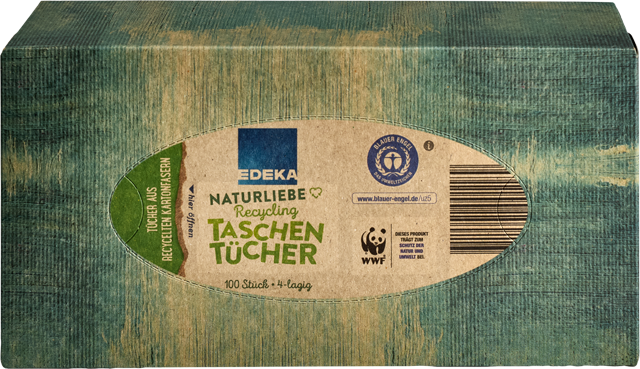 EDEKA Naturliebe Taschentücher Box Recycling