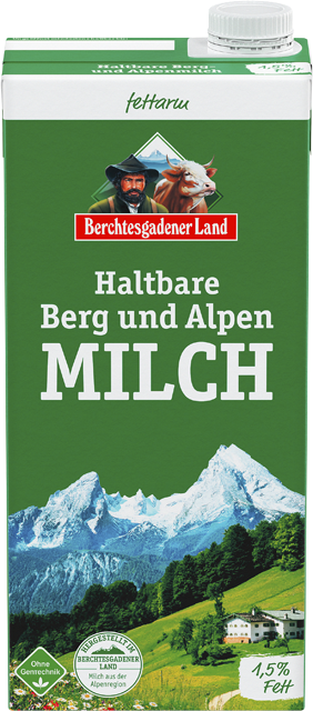 Ab Donnerstag erhältlich: Berchtesgadener Land haltbare Berg und Alpen Milch 