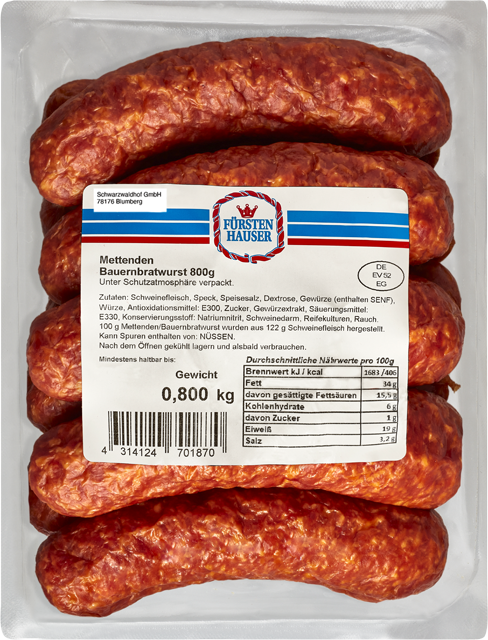 Mittwoch bis Samstag: Fürstenhauser Mettenden Bauernbratwurst