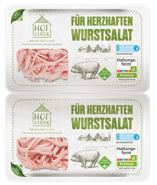 Hofglück Lyoner in Streifen