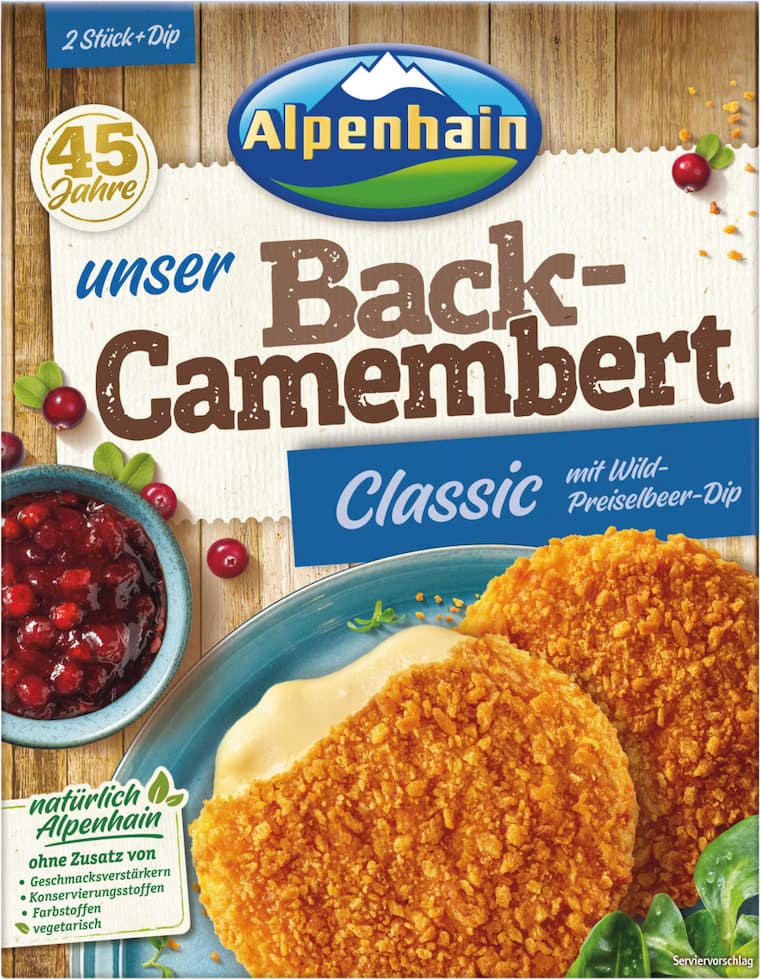Alpenhain unser Back-Camembert, -Gouda Taler oder -Mozzarella Sticks