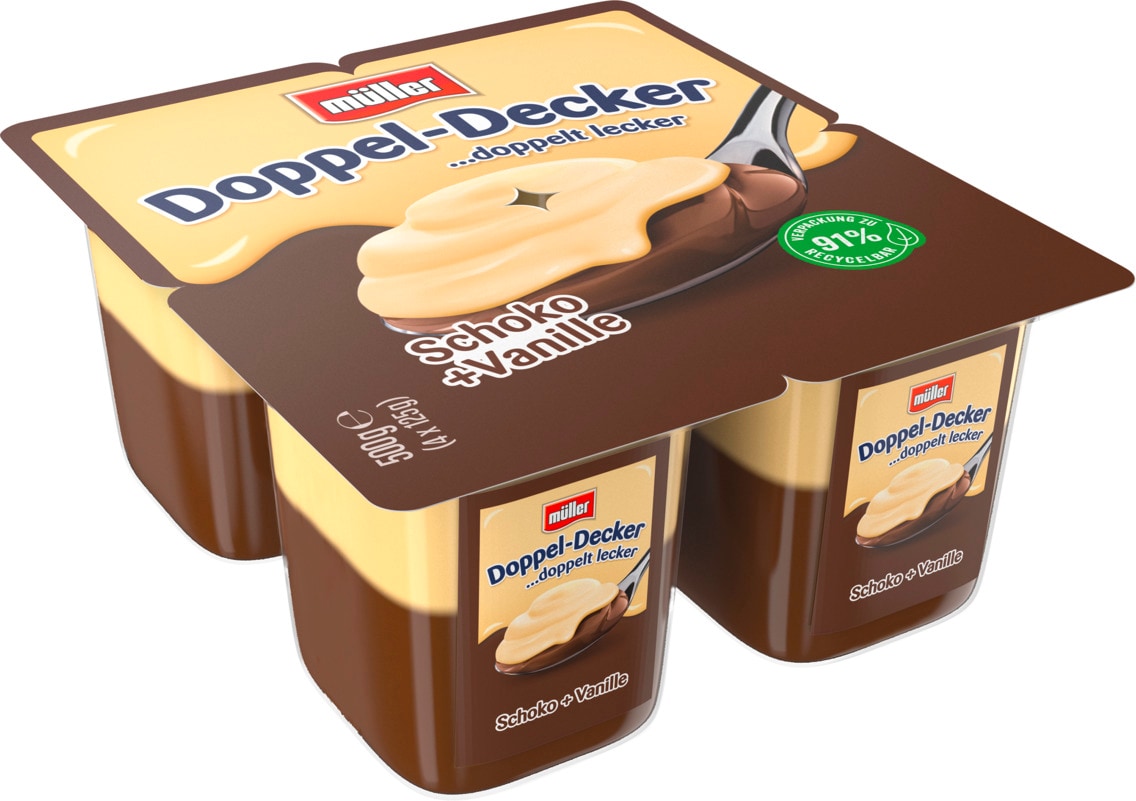 Müller Doppel-Decker Schoko Pudding