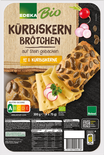 EDEKA Bio Kürbiskern- oder Mehrkornbrötchen