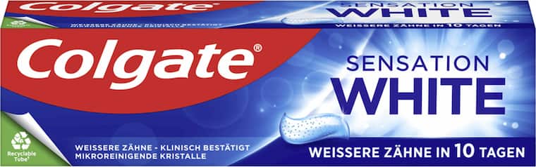 Colgate Sensation White oder Max Zahncreme