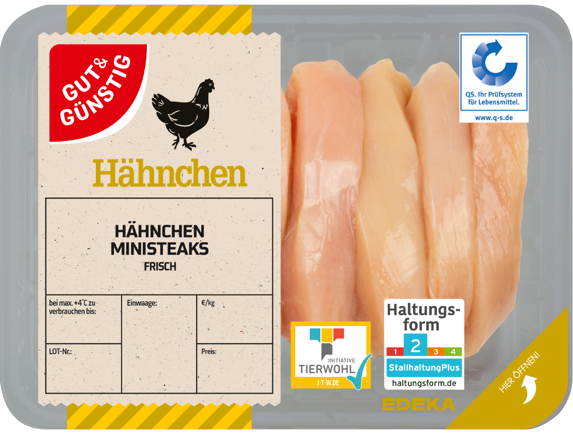 GUT&GÜNSTIG Hähnchen Ministeak