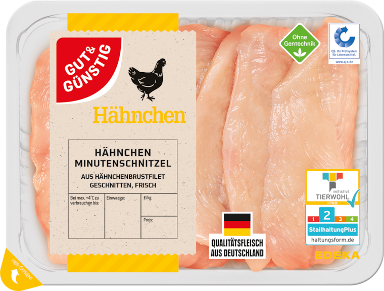 GUT&GÜNSTIG Hähnchen-Minutenschnitzel