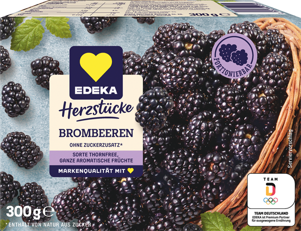 EDEKA Herzstücke Sauerkirschen, Brombeeren, Beerenmischung oder Ananas