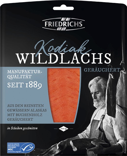 Friedrichs Kodiak Wildlachs geräuchert oder graved
