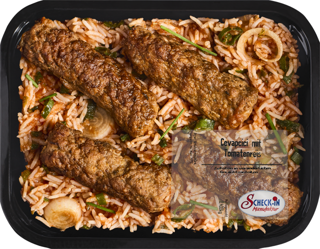 Cevapcici mit Tomatenreis 